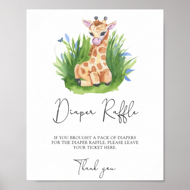 Poster Girafe - Tirage de couche (Devant)