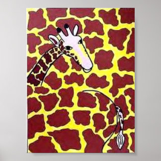 Poster Giraffe Abstraite