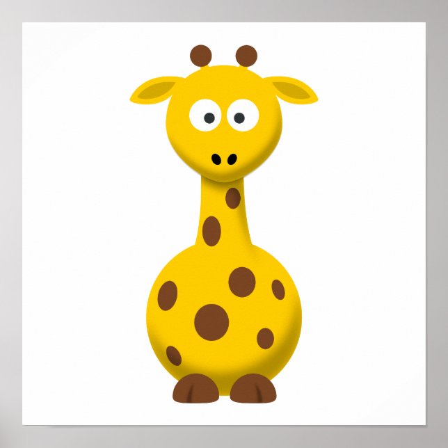 Poster Giraffe de dessin (Devant)