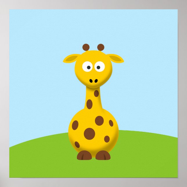 Poster Giraffe de dessin (Devant)