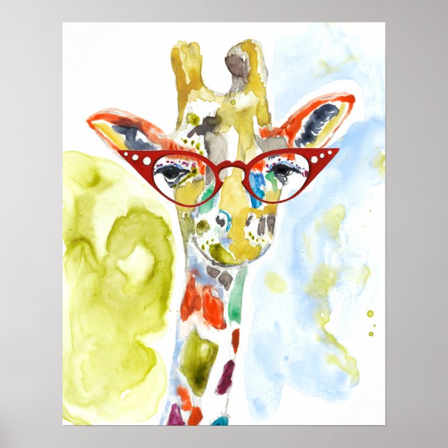 Poster Giraffe de pantalons (Devant)