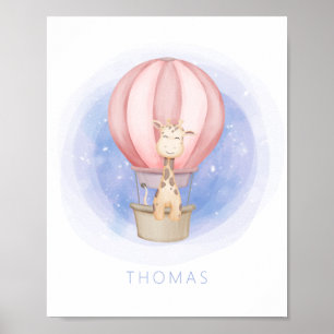 Poster Giraffe Dream Whimsical Nursery Wall Art