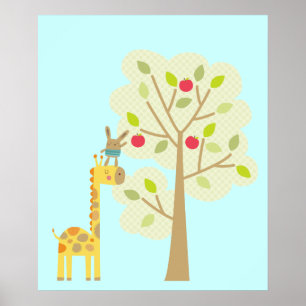Poster Giraffe et Lapin