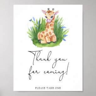 Poster Giraffe \ Merci pour venir