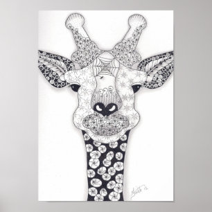 Poster Giraffe pleine taille