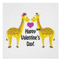 Giraffes Heureuses Saintes-Valentin