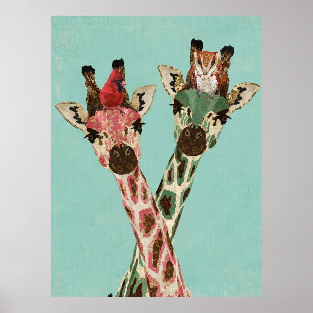 POSTER GIRAFFES & PLUMES (Devant)