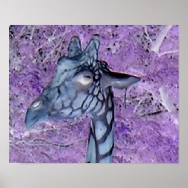 Poster Giraffes pourpres (Devant)