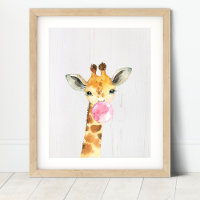 Giraffy Bubble Safari Jungle Nursery Art Imprimer