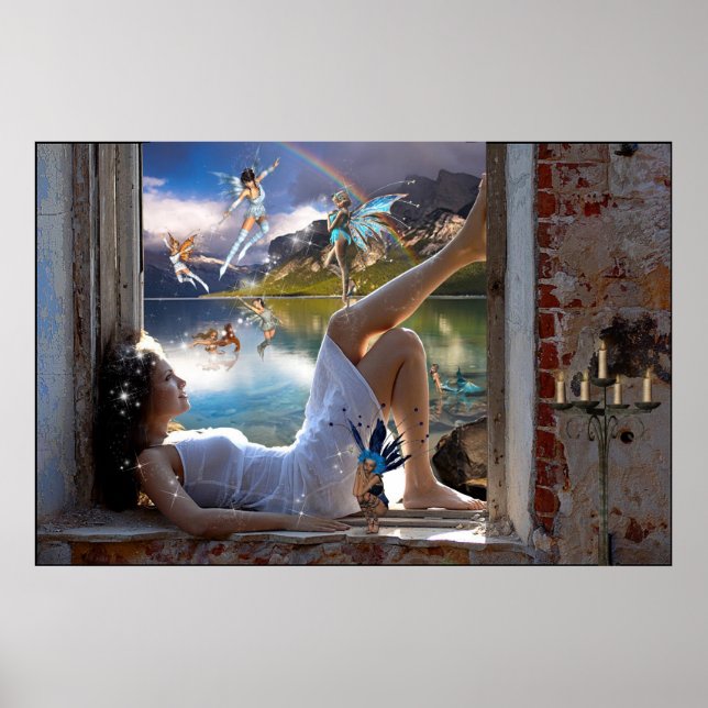 Poster Girl and Fairies (Devant)