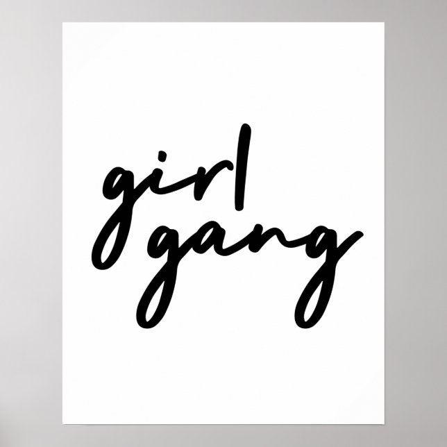 Poster Girl Gang | Cute Girl Power Moderne Féminisme (Devant)