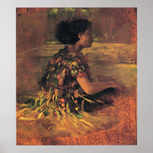 Poster 'Girl in Grass Dress' - John LaFarge Imprimer