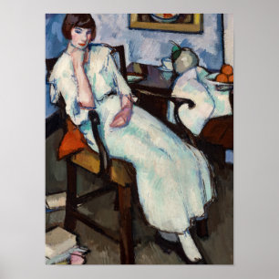 Poster Girl in White, 1920 par Samuel John Peploe