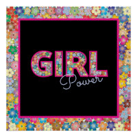 Girl Power | Fille rose belles femmes Fleurs sauva
