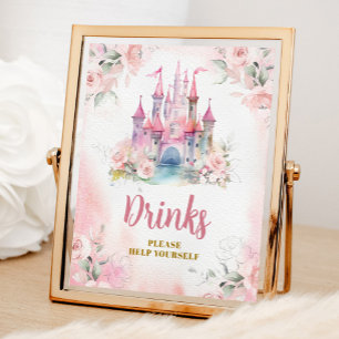 Poster Girl Princess Royal Castle 5e anniversaire Boisson