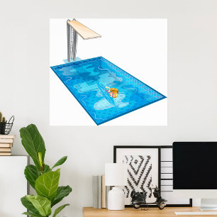 Poster Girl Swimming
