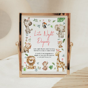 Poster Girl Wild One Safari Late Night Diapers