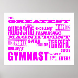 Poster Girls Gymnasts : Pink Greatest Gymnast