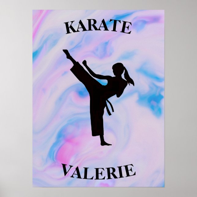 Poster Girls Karate Pastel Swirl (Devant)