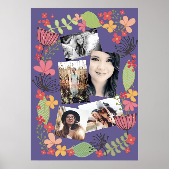 Poster Girls Room Friends Memories Photo Collage (Devant)