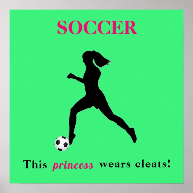 Poster Girls Soccer - Cette princesse porte des fissures  (Devant)