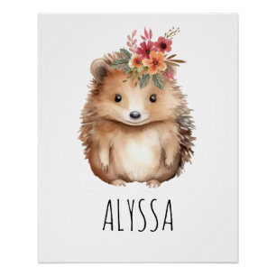 Poster Girly Hedgehog
