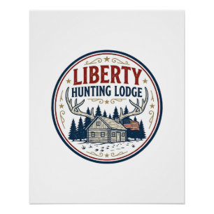 Poster Gîte de chasse Liberté Patriotique Patriotique Cha