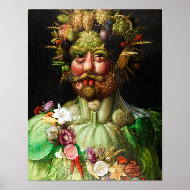 Poster Giuseppe Arcimboldo : Vertumnus (Devant)
