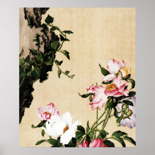 Poster Giuseppe Castiglione - Beaux-Arts Paeony