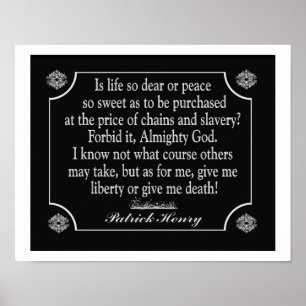 Poster Give Me Liberty jor give me death - Art Print