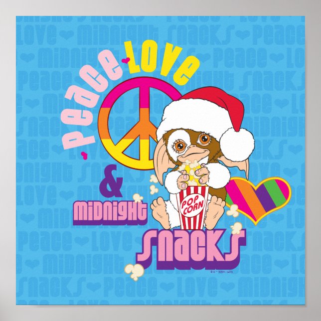 Poster Gizmo | Peace Love & Midnight Snacks (Devant)