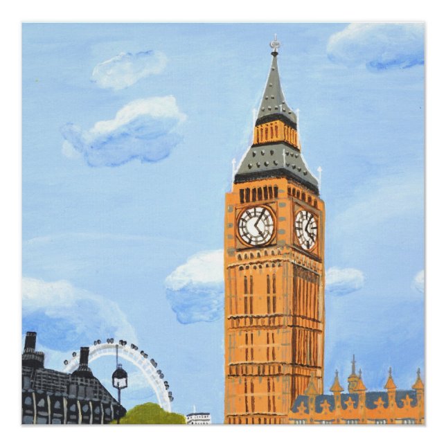 Poster glacé Big Ben London (Devant)