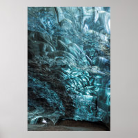 Glace bleue d'une grotte de glace, Islande
