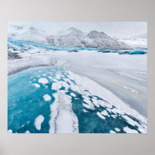 Poster Glace de glacier gelée, Islande