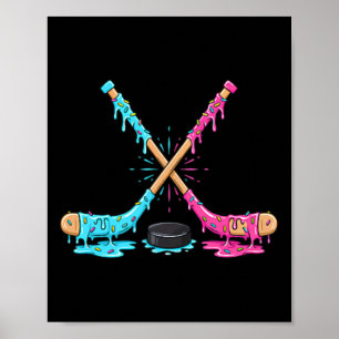 Poster Glace de hockey crème glacée goutte sport joueurs
