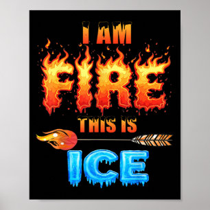 Poster Glace Drôle C'Est Un Costume De Feu Halloween Fami