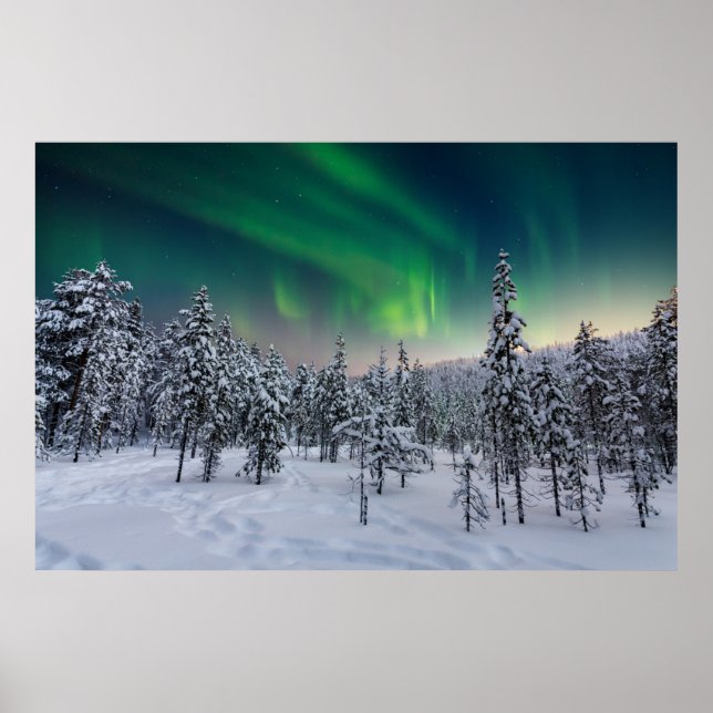 Poster Glace et neige | Paysage d'hiver, Finlande (Devant)