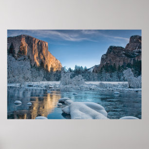 Poster Glace et neige Rime Ice dans la vallée de Yosemi