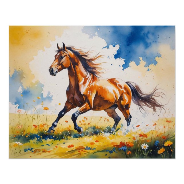 Poster glacé Horse Meadow | Art mur (Devant)