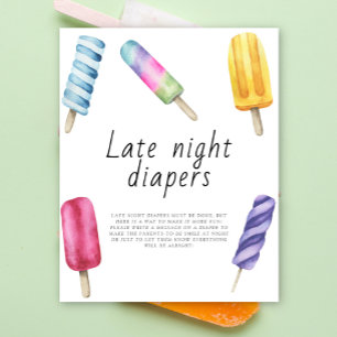Poster Glace Popsicle - Jeu de couches tard la nuit