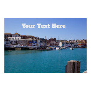 Poster glacé sur le port de mer Tranquillité