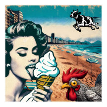 "glaces sur la plage"