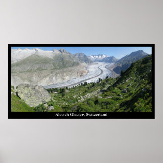 Poster Glacier Aletsch, Suisse
