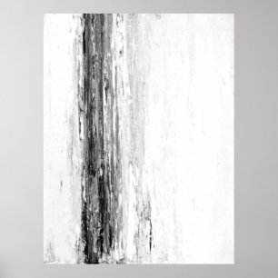 Poster 'Glacier' Art Abstrait noir et blanc