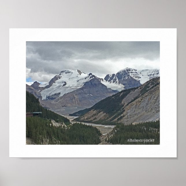 Poster Glacier Athabasca, Columbia Glaciers Alberta (Devant)