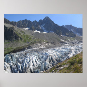 Poster Glacier d'Argentiere Alpes françaises
