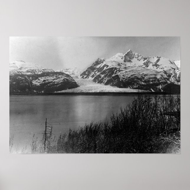 Poster Glacier Davidson en Alaska Photo (Devant)