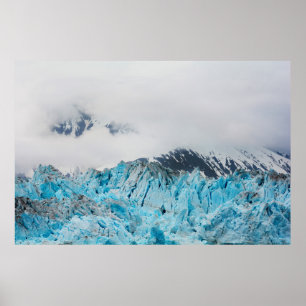 Poster Glacier Hubbard d'un navire en Alaska