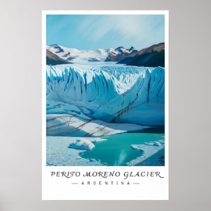 Poster Glacier Perito Moreno Argentine Art, Patagonie