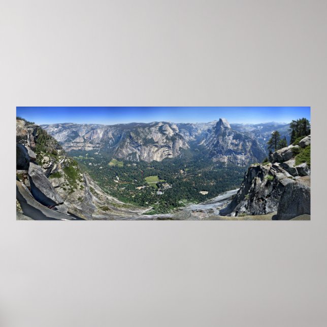 Poster Glacier Point Panorama - Vallée de Yosemite (Devant)